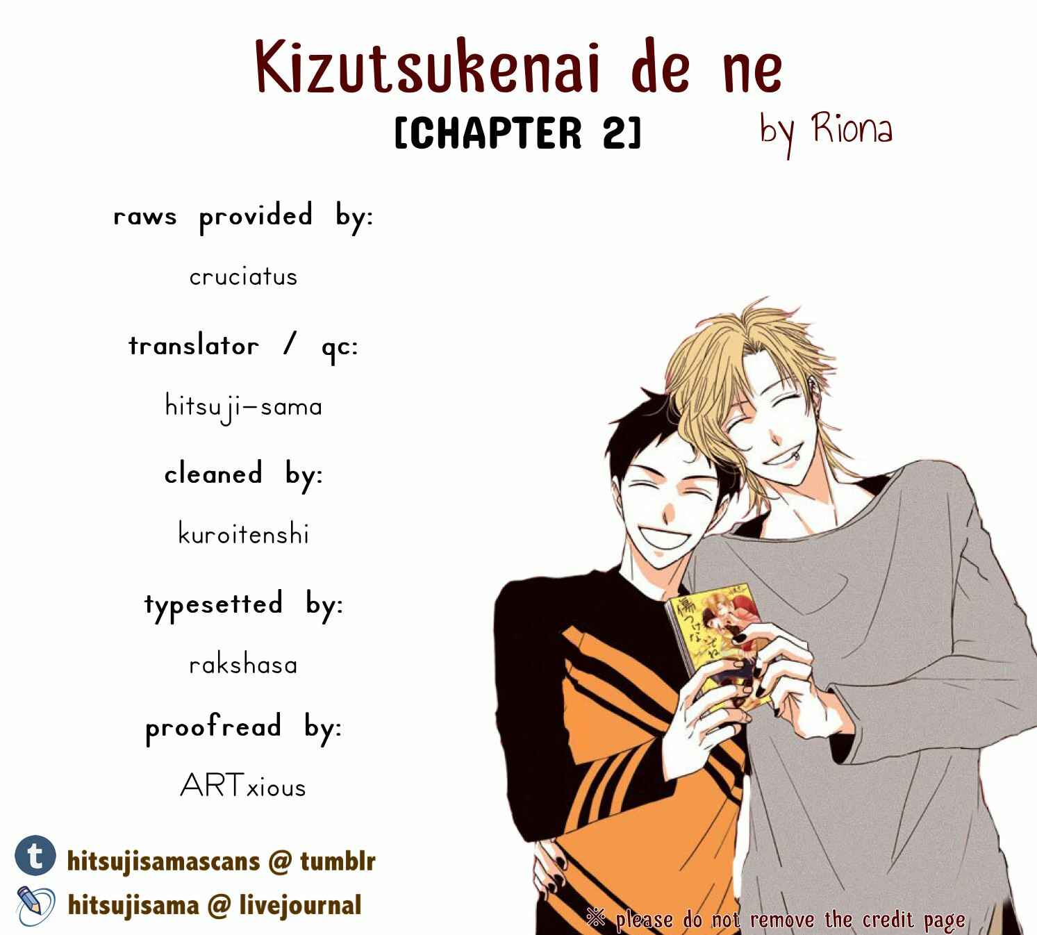 Page 1 Chapter 2 Kizutsukenai de ne