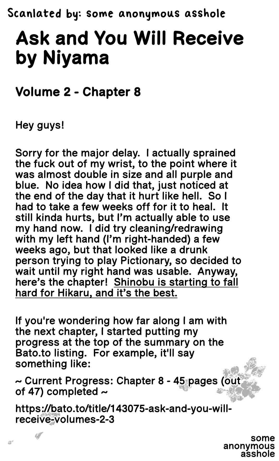 Page 1 Chapter 8 Ask and You Will Receive