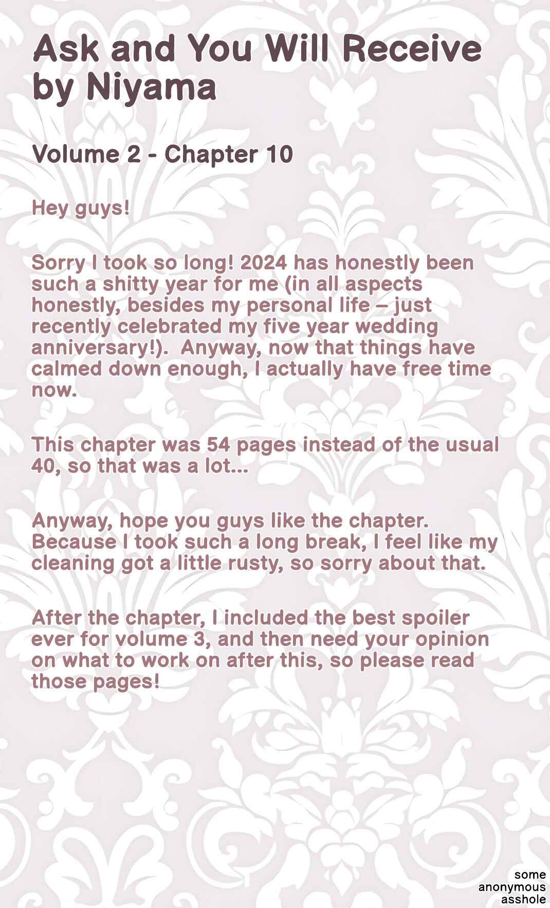 Page 2 Chapter 10 Ask and You Will Receive