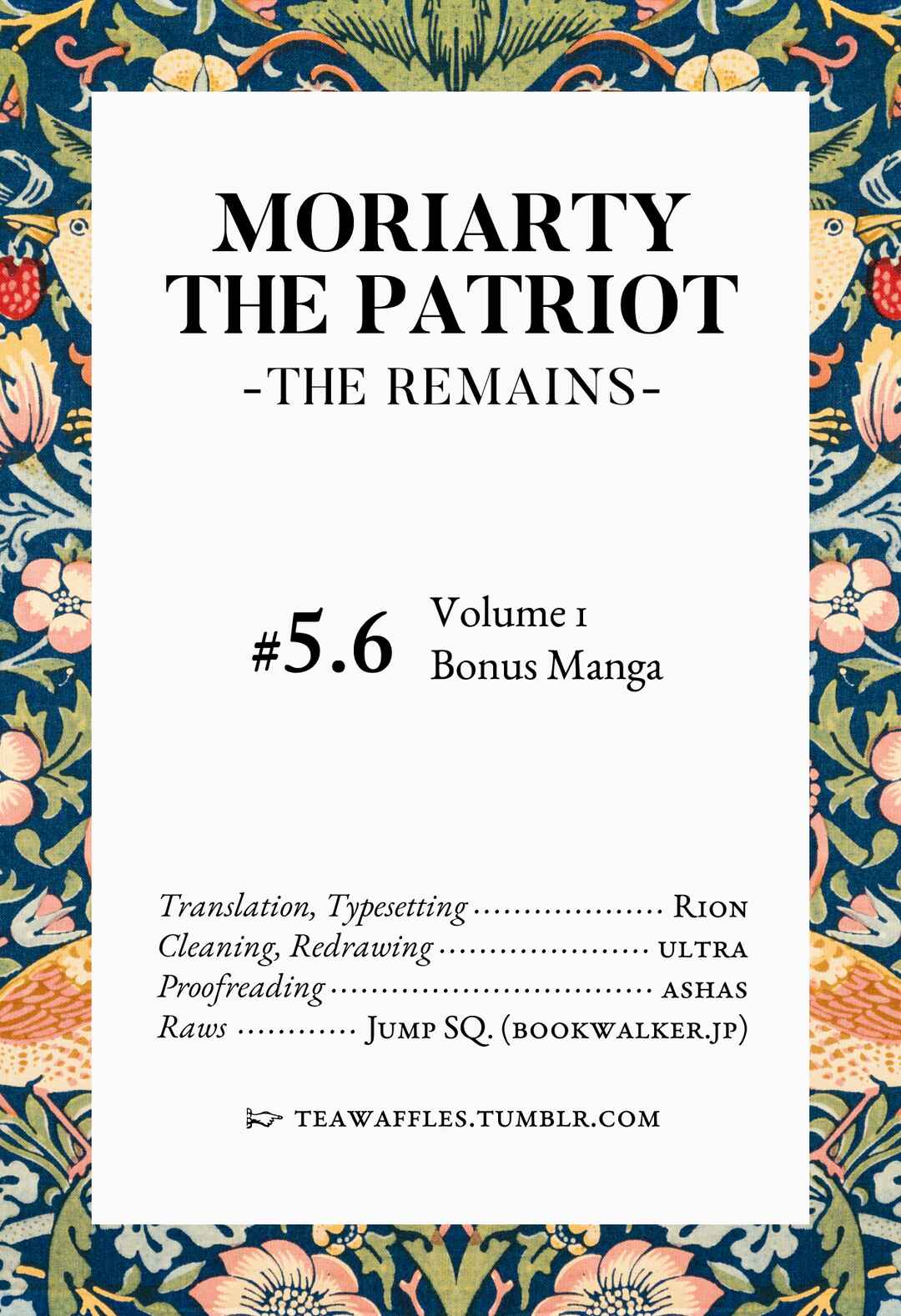 Page 1 Chapter 5.6 Yuukoku no Moriarty: The Remains