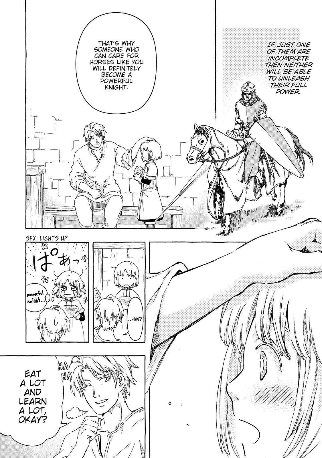 Page 13 Chapter 1 Kishi-tan wa Jouheki no Naka ni Hana Hiraku
