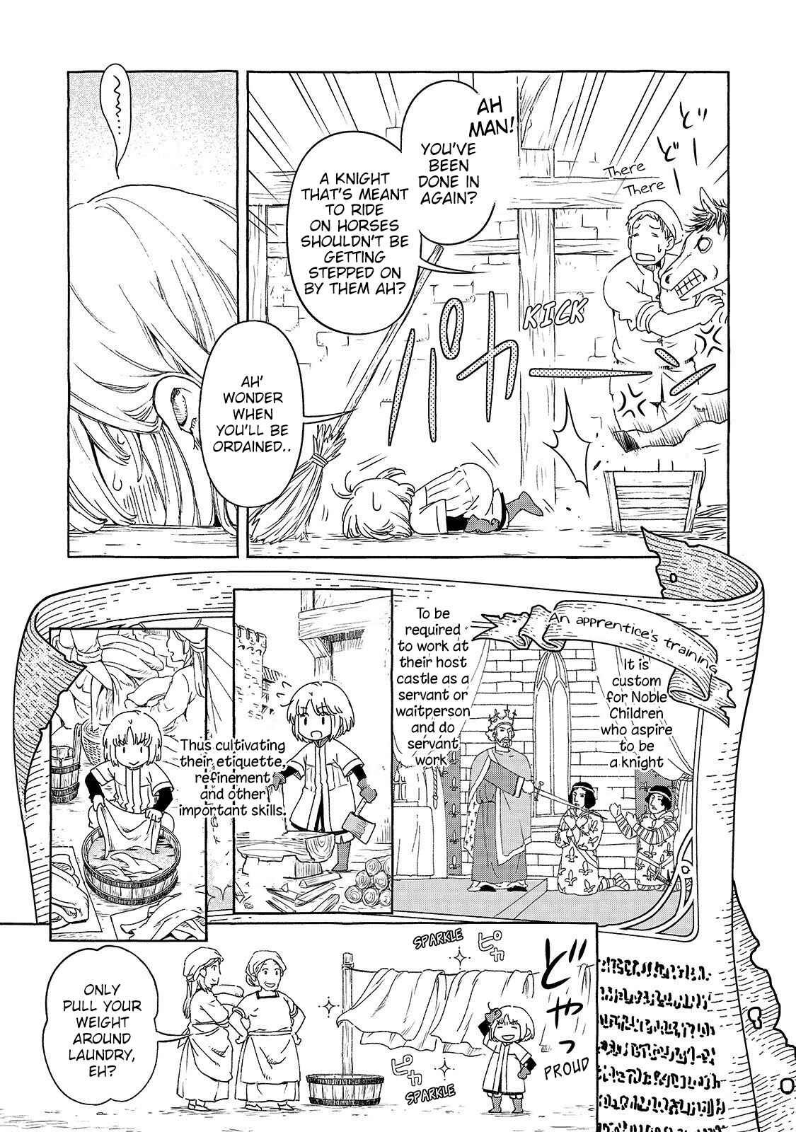 Page 6 Chapter 1 Kishi-tan wa Jouheki no Naka ni Hana Hiraku