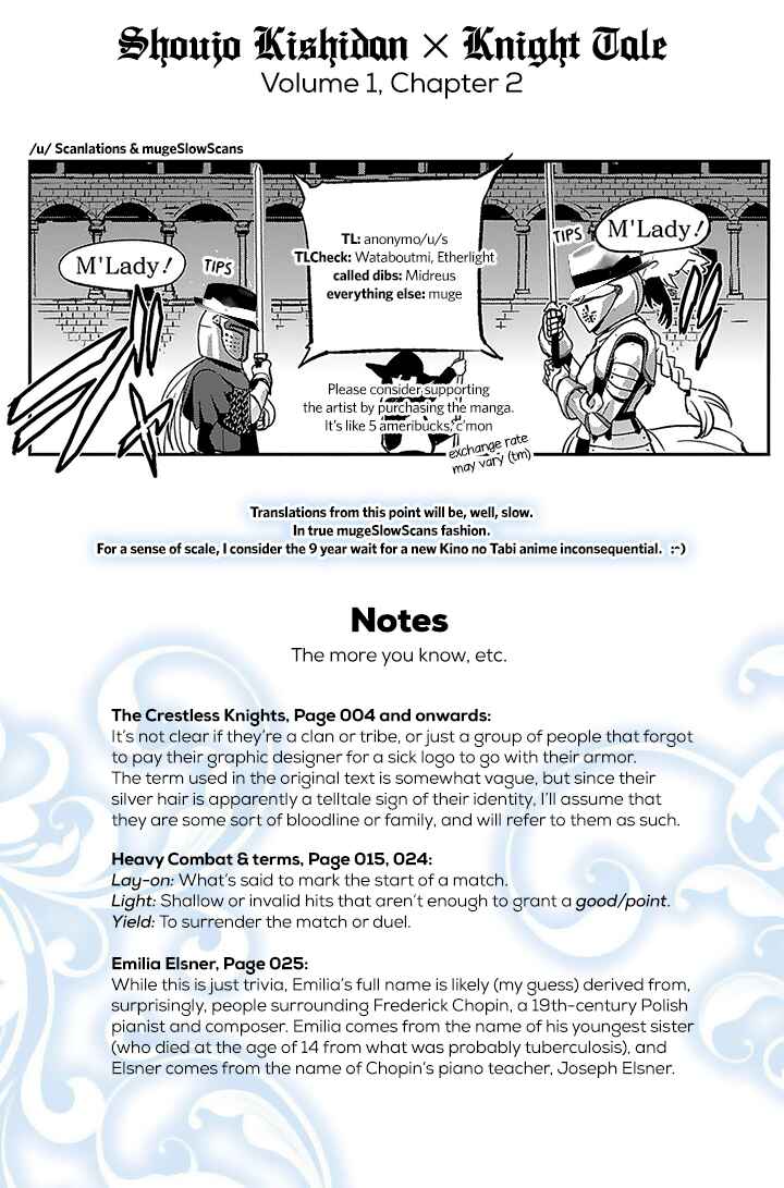 Page 29 Chapter 2 Shoujo Kishidan × Knight Tale