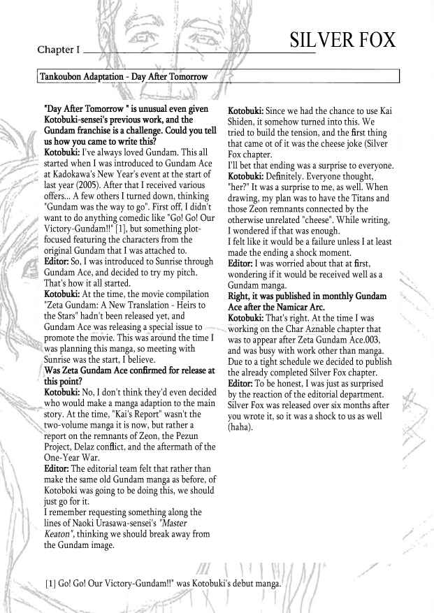 Page 22 Chapter 0 Mobile Suit Zeta Gundam: Day After Tomorrow - From Kai Shidens Report