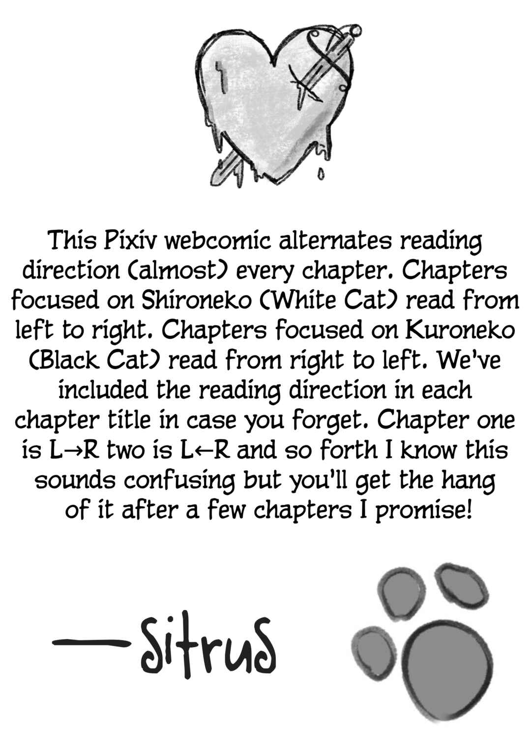 Page 1 Chapter 1 White Cat and Black Cat
