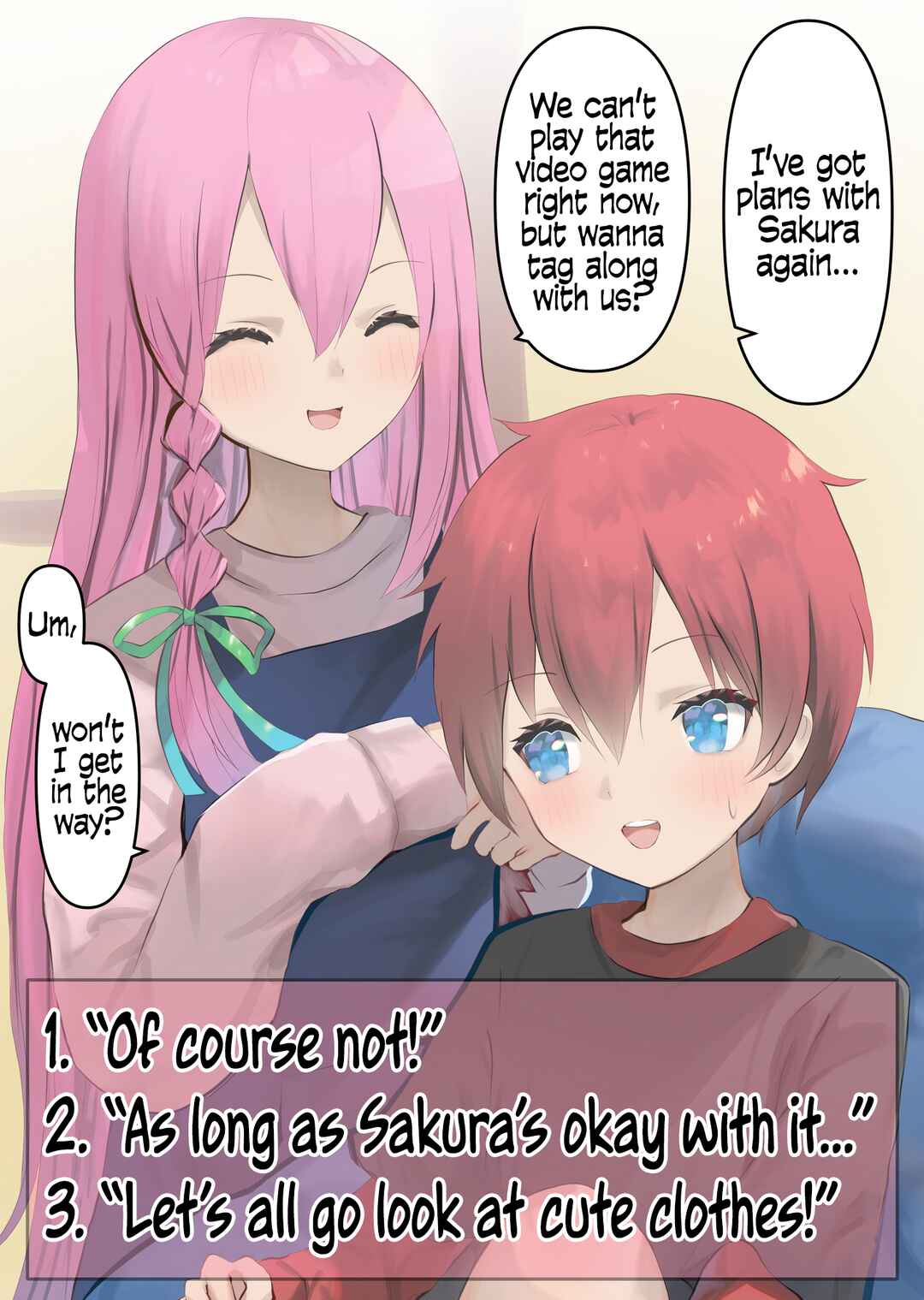 Page 1 Chapter 2 A Little Brother Who Becomes a Femboy Based on Your Choices
