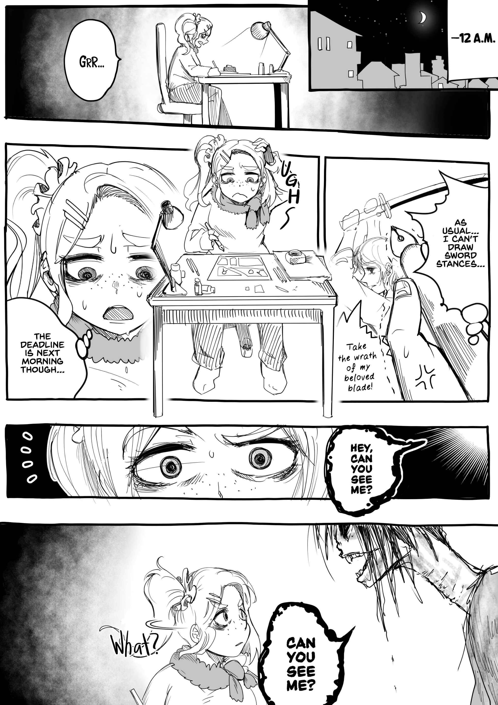 Page 1 Chapter 1 A Mangaka At The Night Before The Deadline