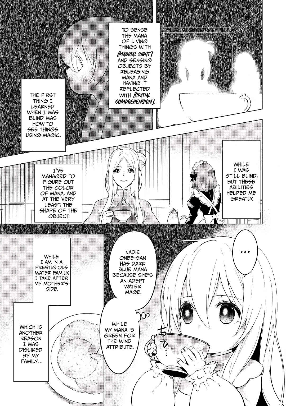 Page 4 Chapter 2 Tensei Saki wa Moumoku Youjo deshita: Zense no Kioku to Mahou o Tayori ni Ikinobimasu