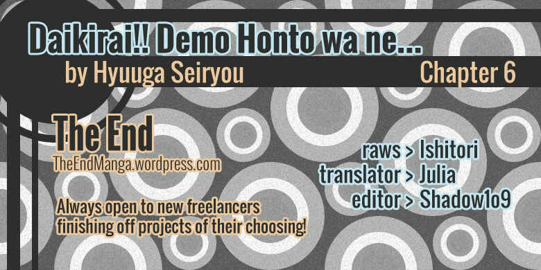Page 1 Chapter 6 Daikirai!! Demo Honto wa ne...