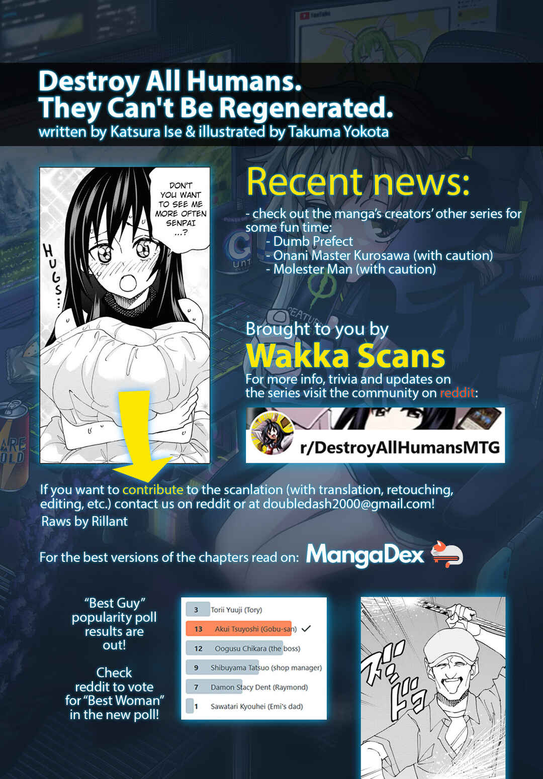 Page 1 Chapter 58 Subete no Jinrui wo Hakai Suru. Sorera wa Saisei Dekinai.