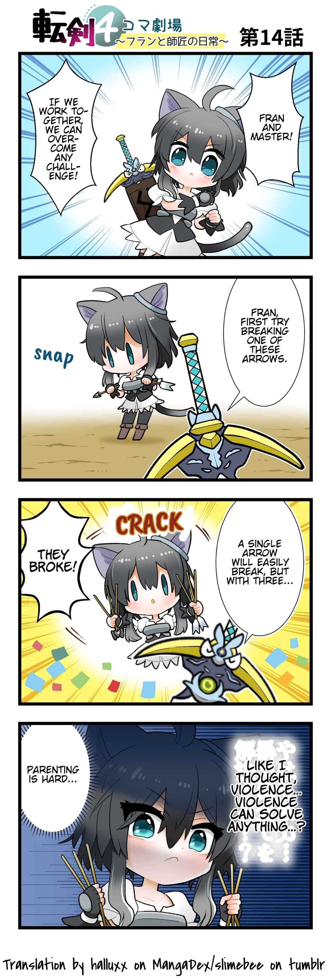 Page 1 Chapter 14 Tenken 4koma Gekijou ~Fran to Shishou no Nichijou~