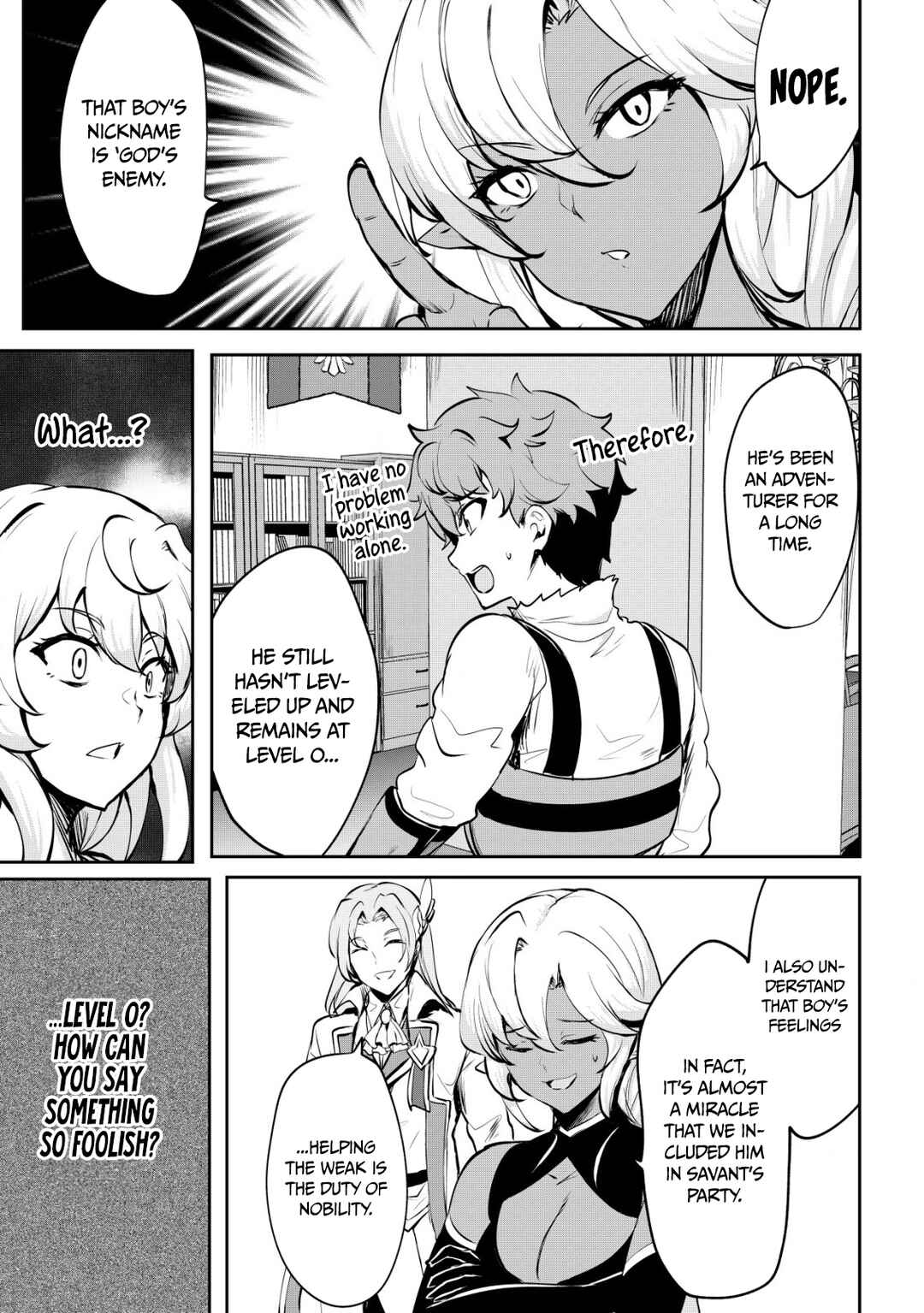 Page 4 Chapter 7 Dore dake Doryoku Shite mo Mannen Level 0 no Ore wa Tsuihou Sareta ~Shin no Teki to Yobareta Shounen wa, Shachiku Megami to Deatte Saikyou no Chikara wo Te ni Ireru~