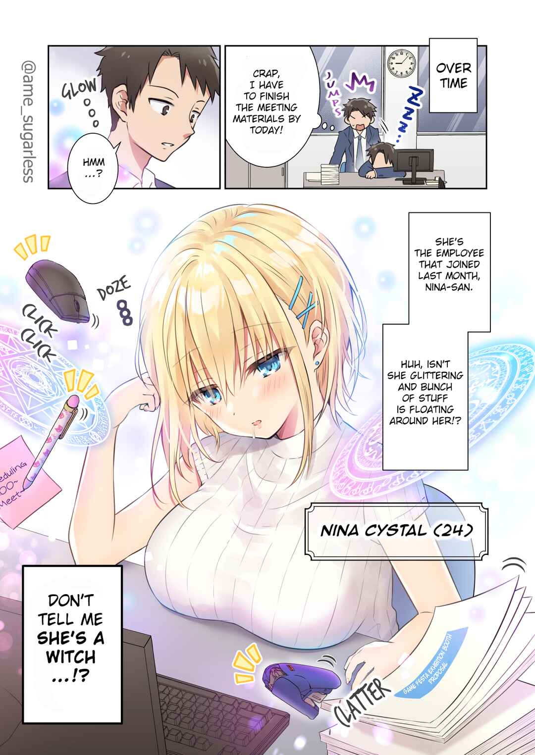 Page 1 Chapter 1 Kaisha no Kouhai ga Mahoutsukai datta