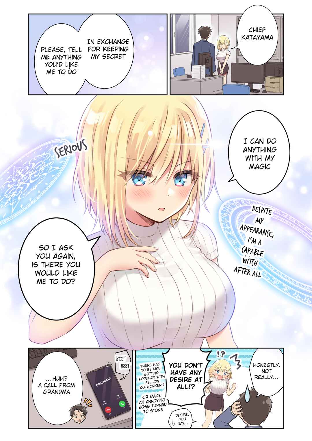 Page 1 Chapter 4 Kaisha no Kouhai ga Mahoutsukai datta