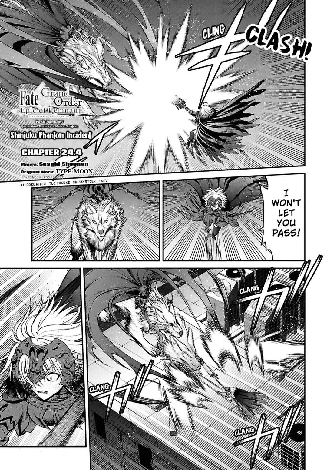 Page 1 Chapter 24.4 Fate/Grand Order -Epic of Remnant- Pseudo-Singularity I: Quarantined Territory of Malice, Shinjuku - Shinjuku Phantom Incident