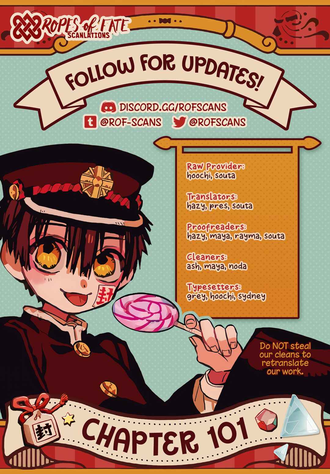 Page 1 Chapter 101 Jibaku Shounen: Hanako-kun