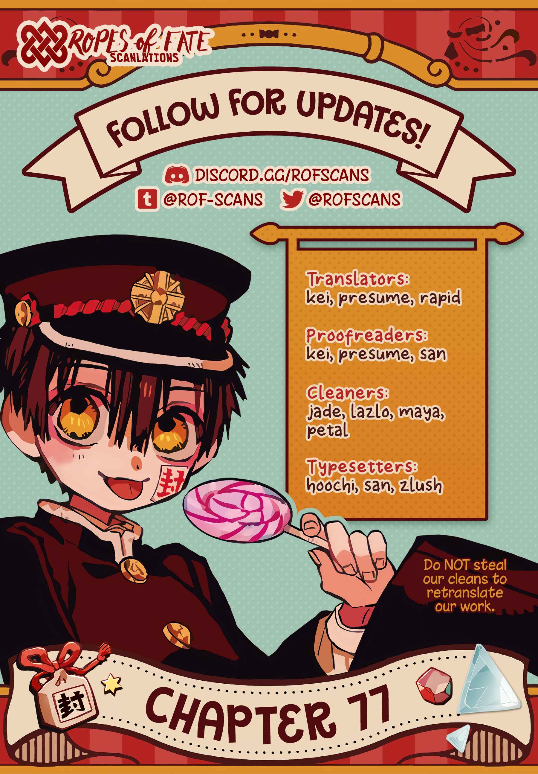 Page 1 Chapter 77 Jibaku Shounen: Hanako-kun