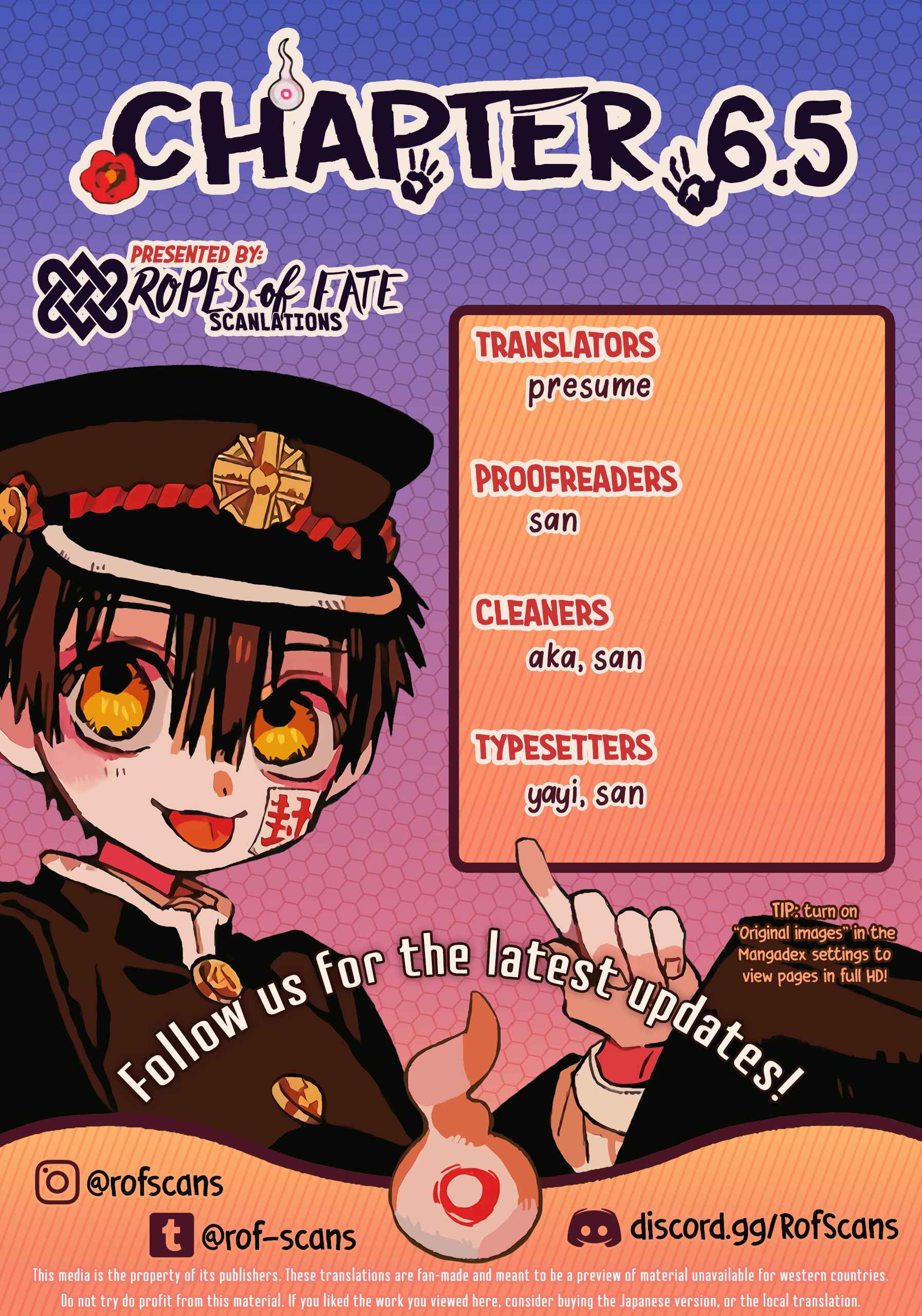 Page 1 Chapter 6.5 Jibaku Shounen: Hanako-kun