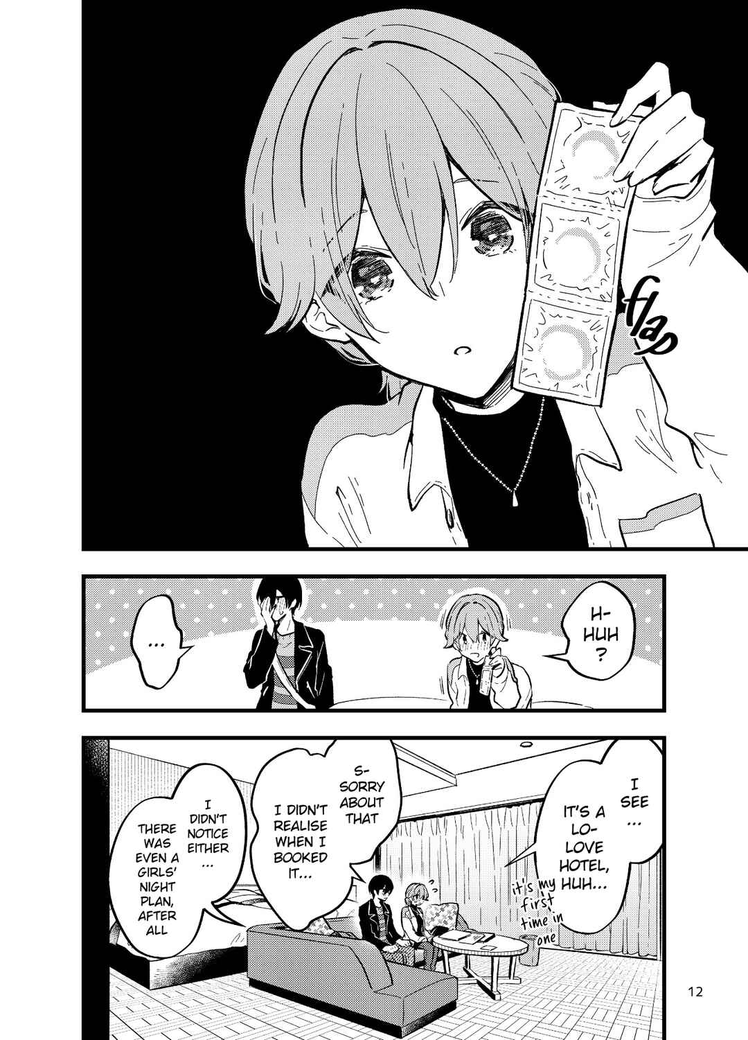 Page 12 Chapter Unknown_5efb Zenbu Kimi no Sei - Otoko ni mo Onna ni mo Naru Couple ga Onsen Ryokou no Tsumori de LoveHo ni Iku Hanashi (Doujinshi)