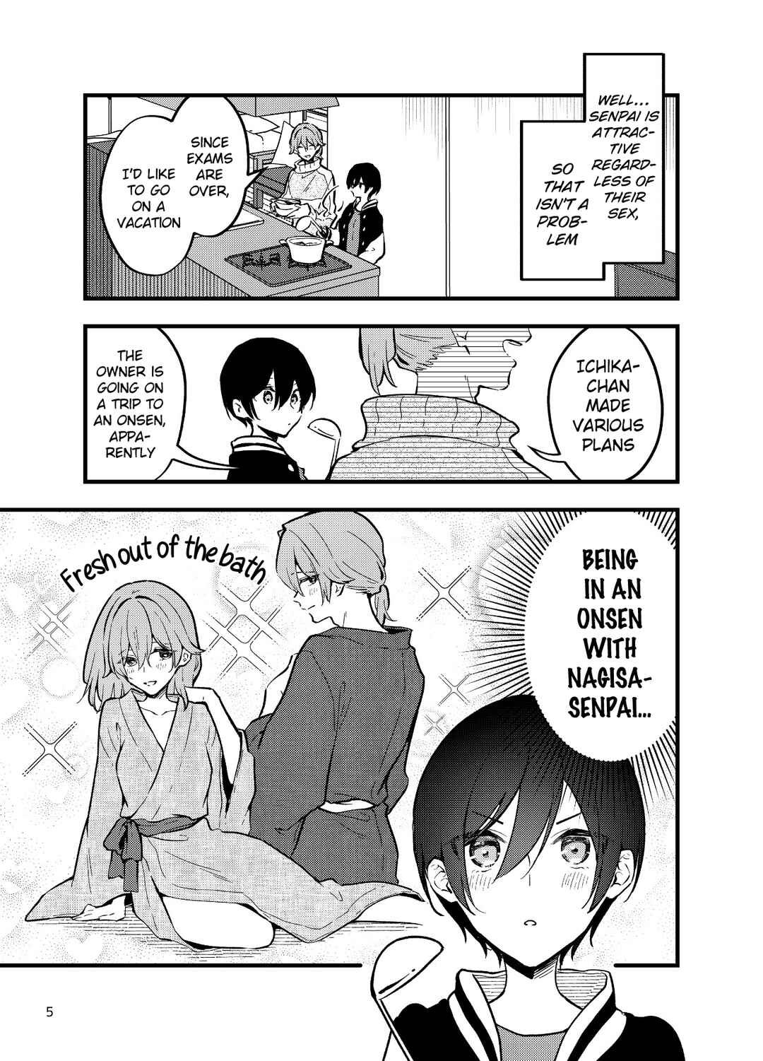 Page 5 Chapter Unknown_5efb Zenbu Kimi no Sei - Otoko ni mo Onna ni mo Naru Couple ga Onsen Ryokou no Tsumori de LoveHo ni Iku Hanashi (Doujinshi)