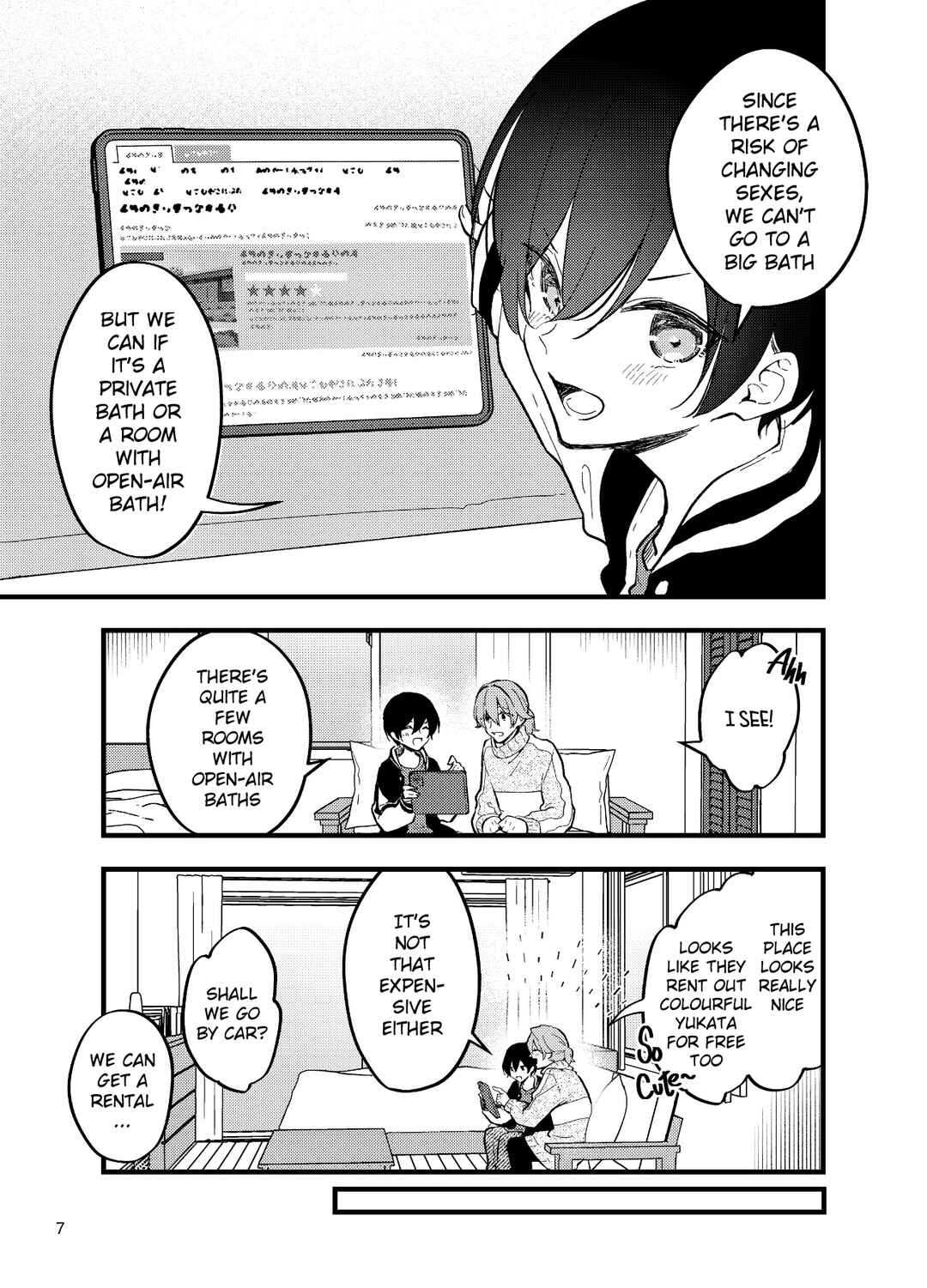 Page 7 Chapter Unknown_5efb Zenbu Kimi no Sei - Otoko ni mo Onna ni mo Naru Couple ga Onsen Ryokou no Tsumori de LoveHo ni Iku Hanashi (Doujinshi)