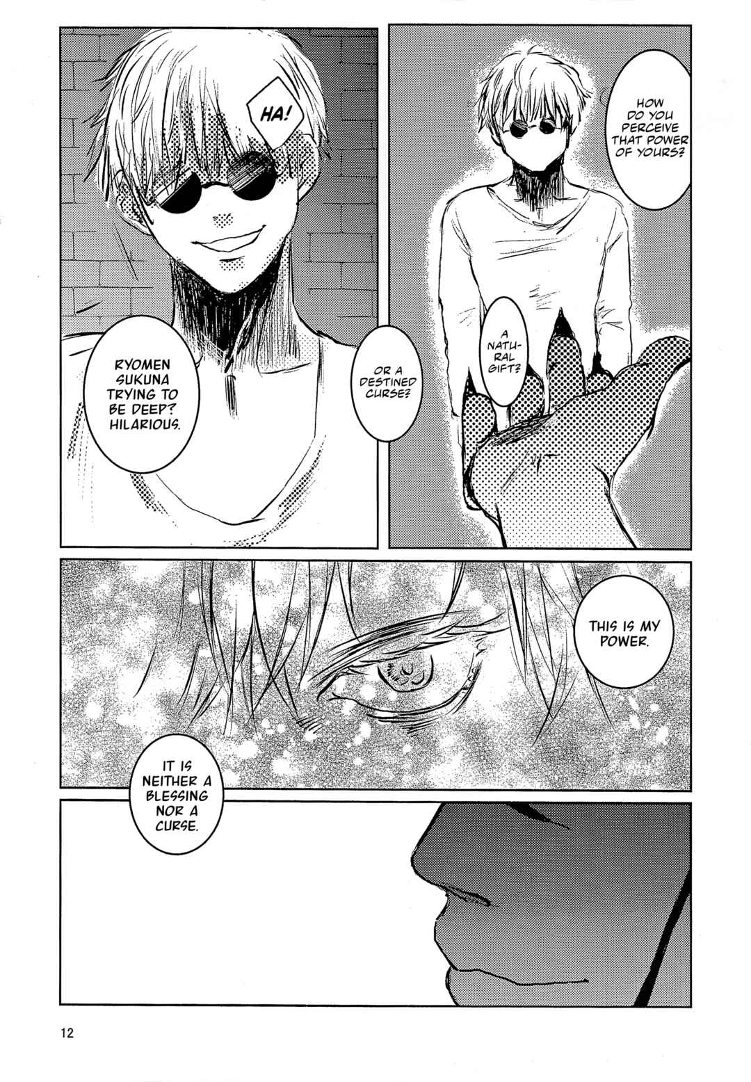 Page 12 Chapter Unknown_2467 Jujutsu Kaisen -  Raku wazawai (Doujinshi)