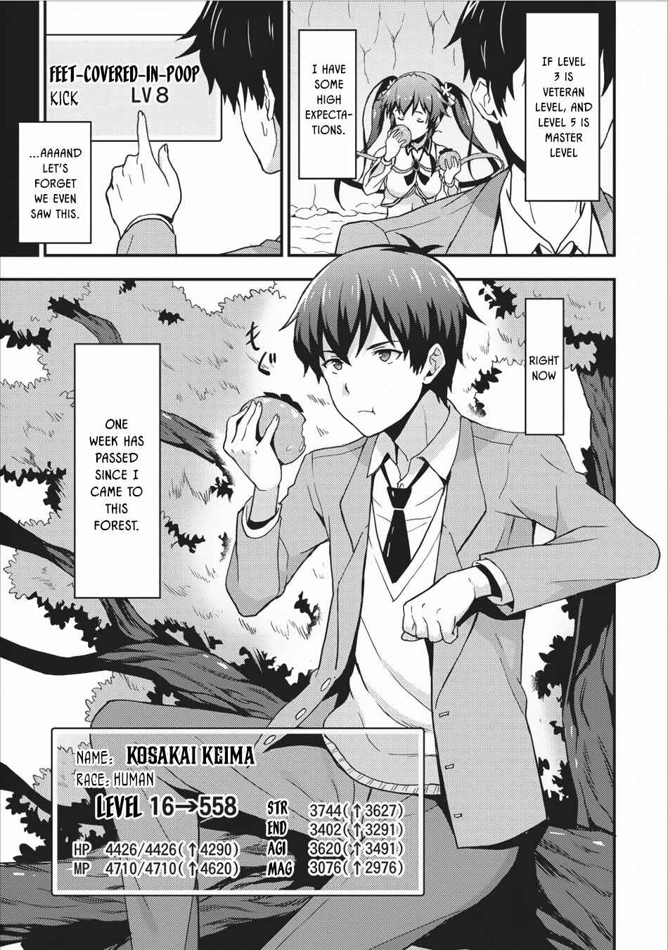 Page 22 Chapter 2 Taberu Dake de Level-Up! Damegami to Issho ni Isekai Musou