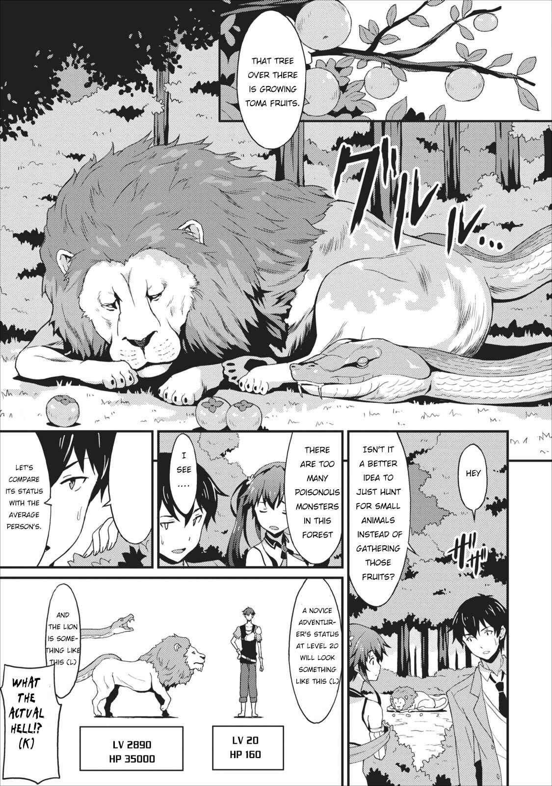 Page 14 Chapter 1 Taberu Dake de Level-Up! Damegami to Issho ni Isekai Musou