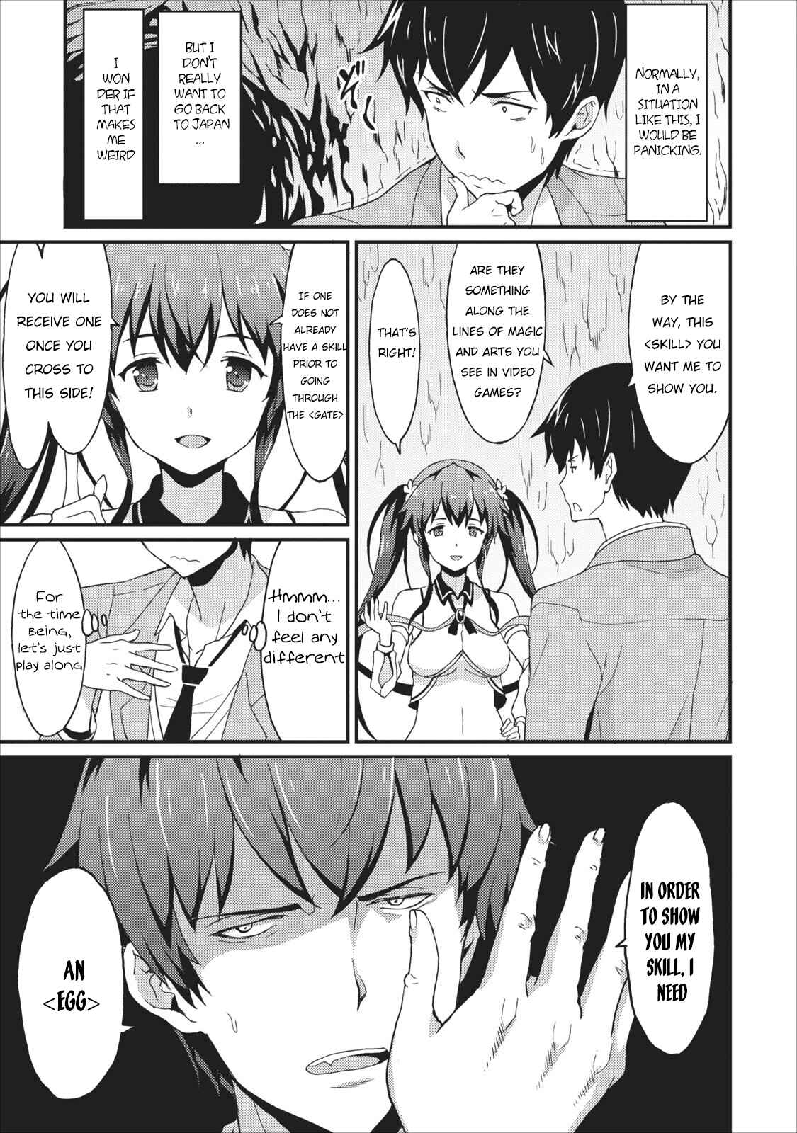 Page 6 Chapter 1 Taberu Dake de Level-Up! Damegami to Issho ni Isekai Musou