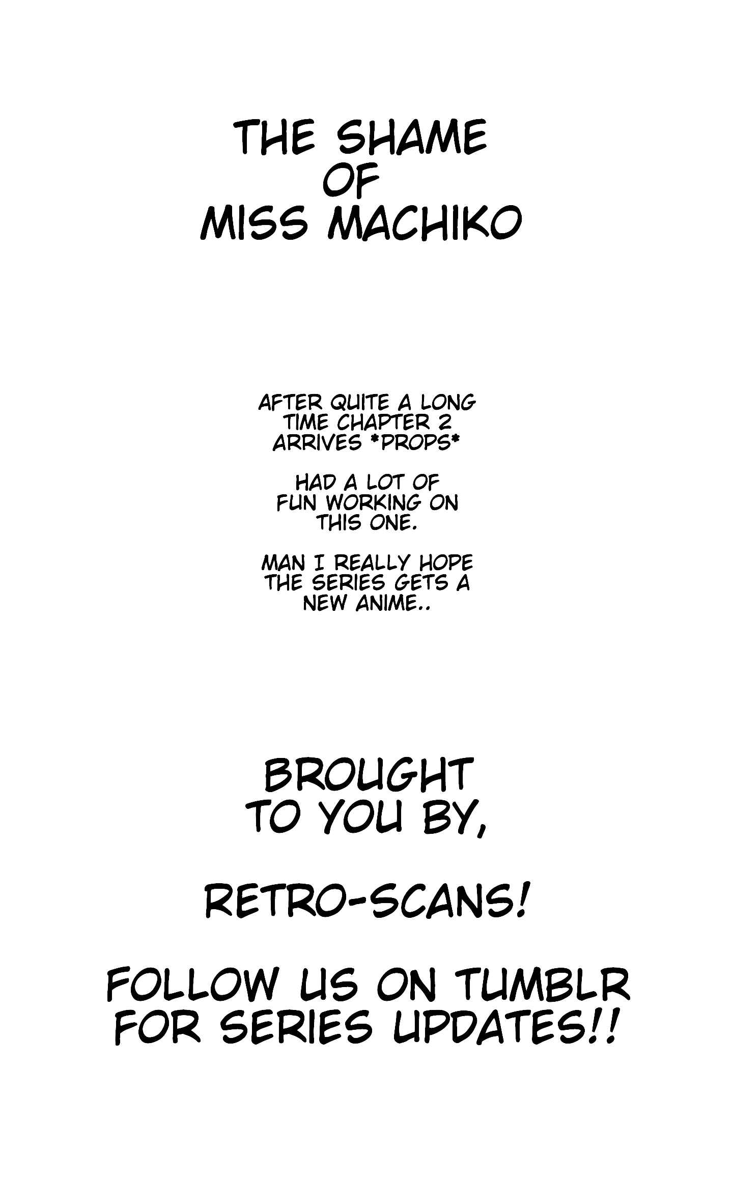 Page 1 Chapter 2 The Shame of Miss Machiko
