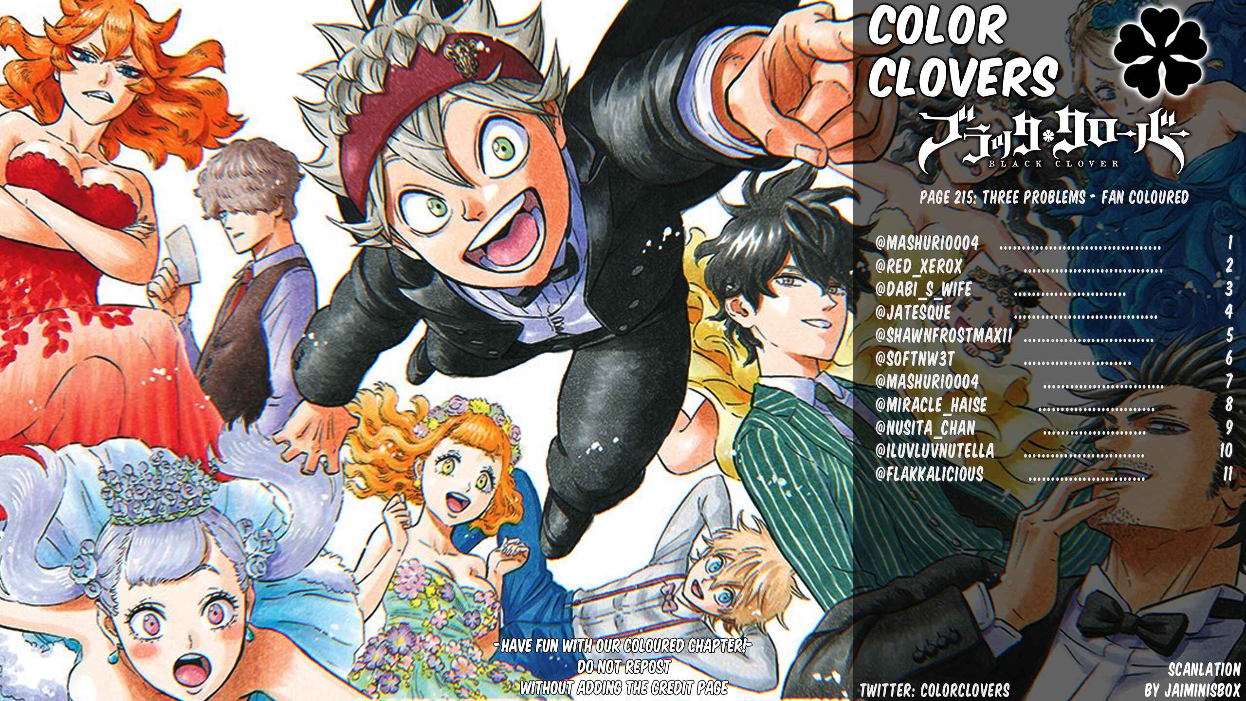 Page 1 Chapter 215 Black Clover (Fan Colored)