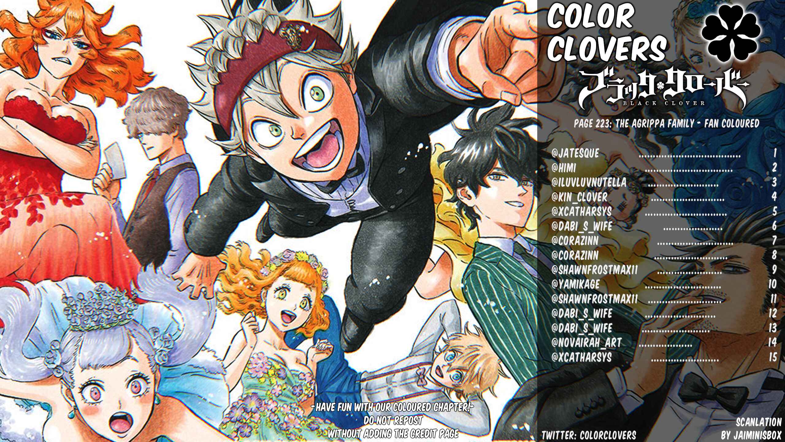 Page 1 Chapter 223 Black Clover (Fan Colored)