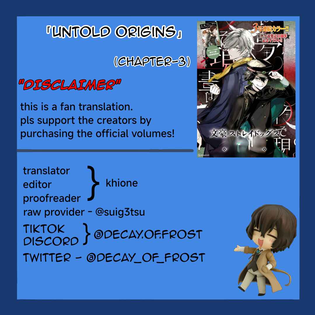 Page 1 Chapter 3 Bungou Stray Dogs - Tantei-sha Setsuritsu Hiwa?