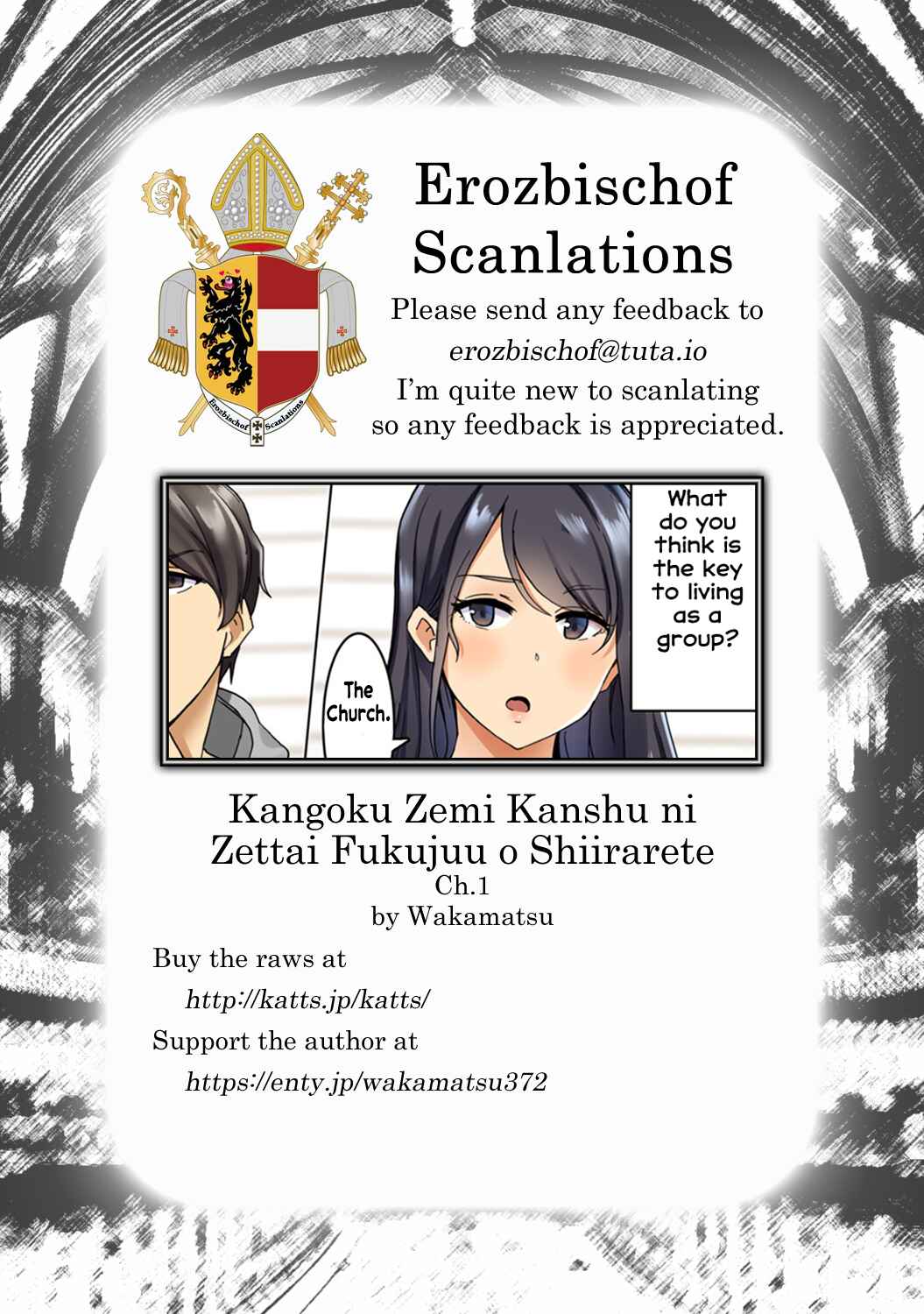 Page 23 Chapter 1 Kangoku Zemi Kanshu ni Zettai Fukujuu o Shiirarete