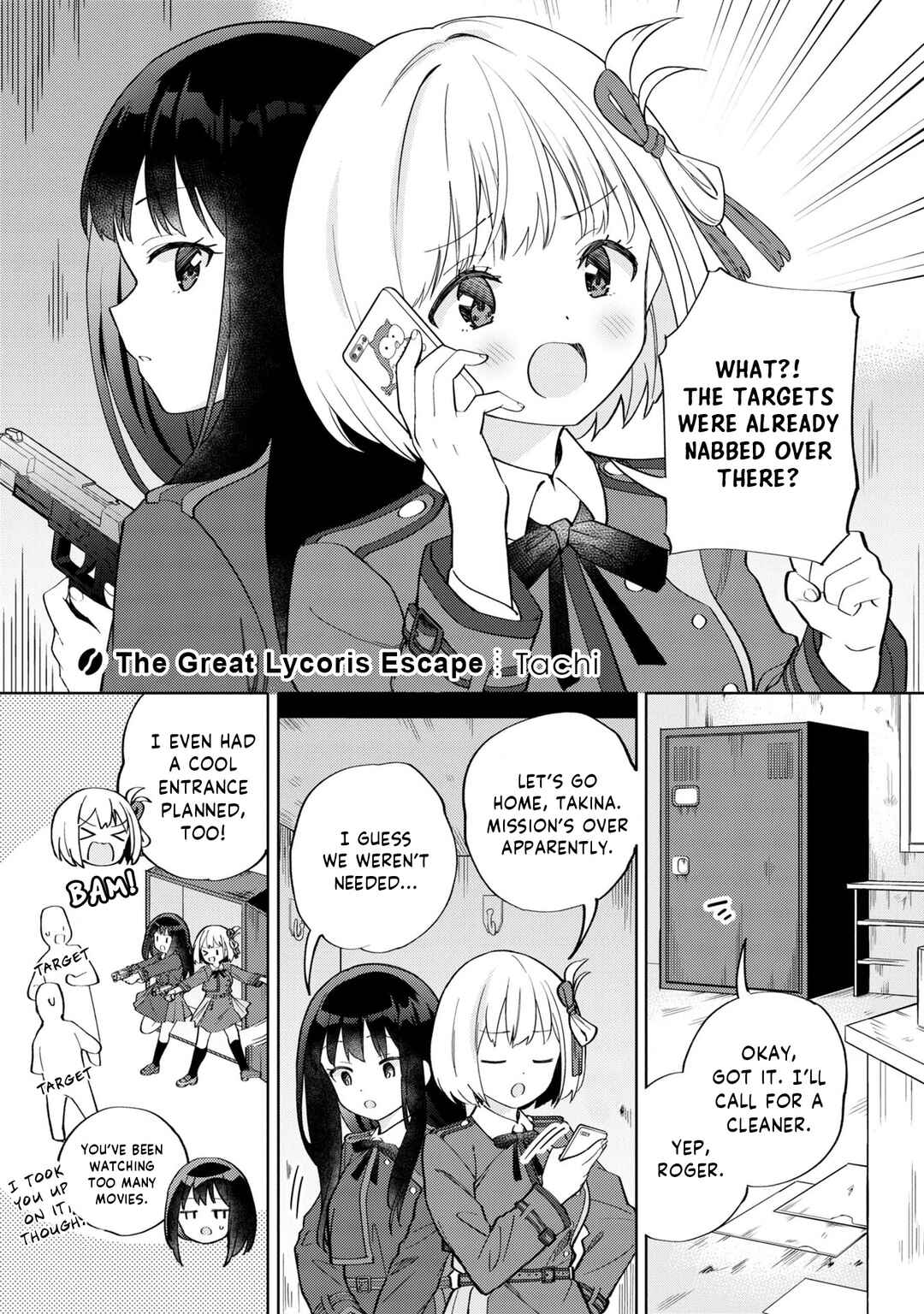 Page 1 Chapter 4 Lycoris Recoil: Koushiki Comic Anthology - Repeat
