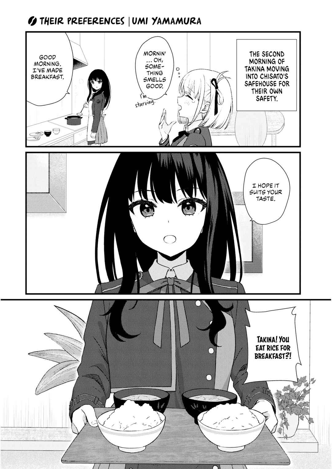 Page 1 Chapter 6 Lycoris Recoil: Koushiki Comic Anthology - Repeat