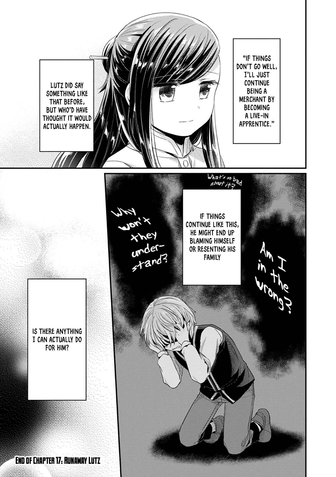 Page 32 Chapter 17 Honzuki no Gekokujou: Shisho ni Naru Tame ni wa Shudan o Erandeiraremasen—Dai 2-bu: Hon no Tamenara Miko ni Naru!