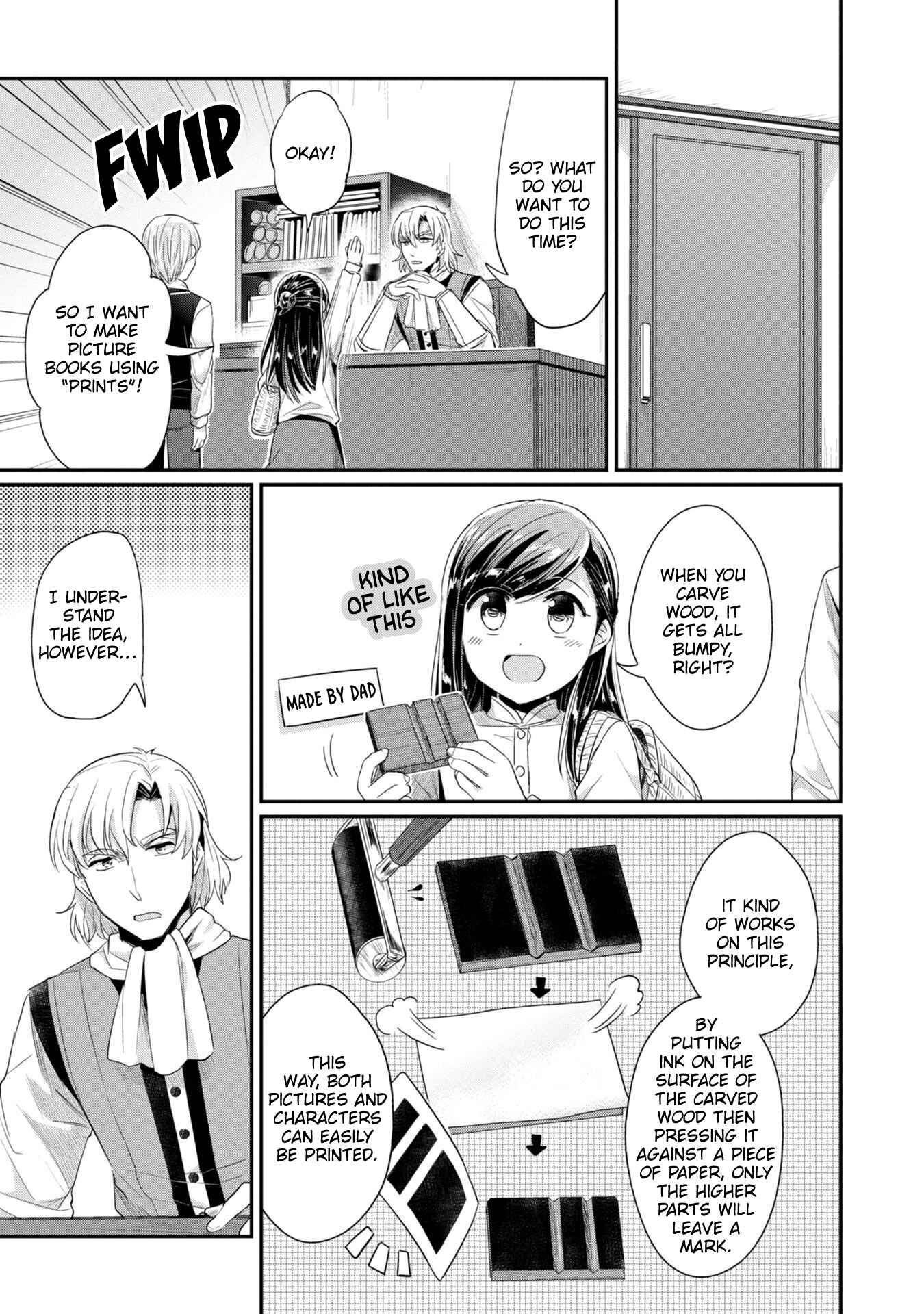 Page 21 Chapter 21 Honzuki no Gekokujou: Shisho ni Naru Tame ni wa Shudan o Erandeiraremasen—Dai 2-bu: Hon no Tamenara Miko ni Naru!