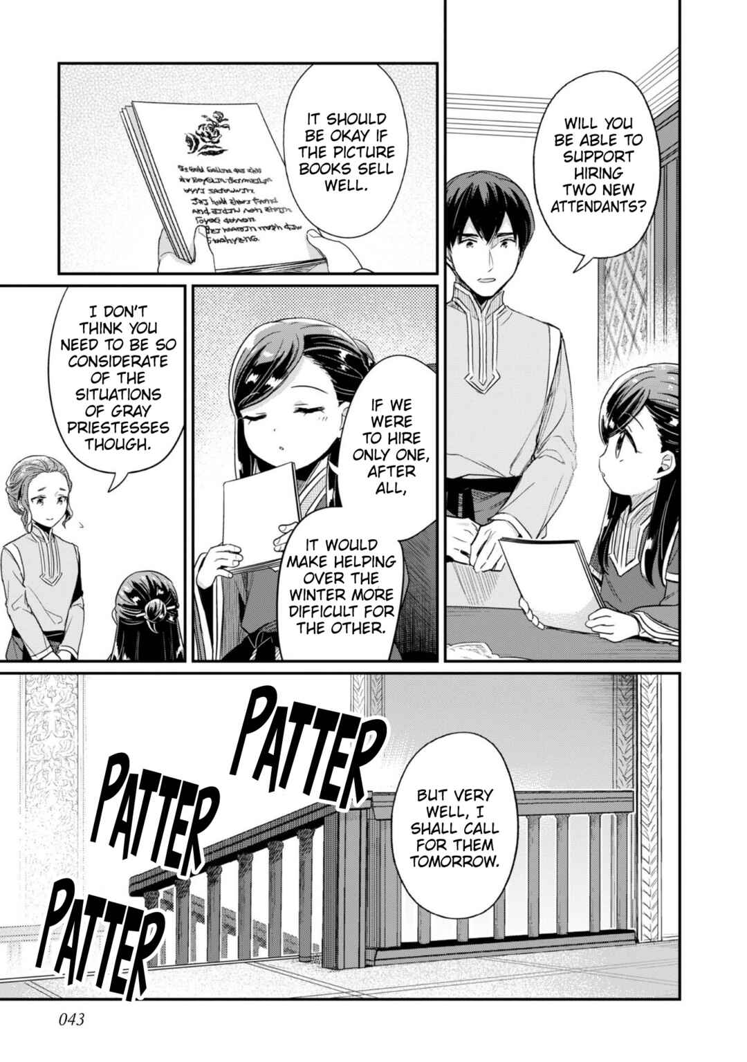 Page 14 Chapter 57 Honzuki no Gekokujou: Shisho ni Naru Tame ni wa Shudan o Erandeiraremasen—Dai 2-bu: Hon no Tamenara Miko ni Naru!
