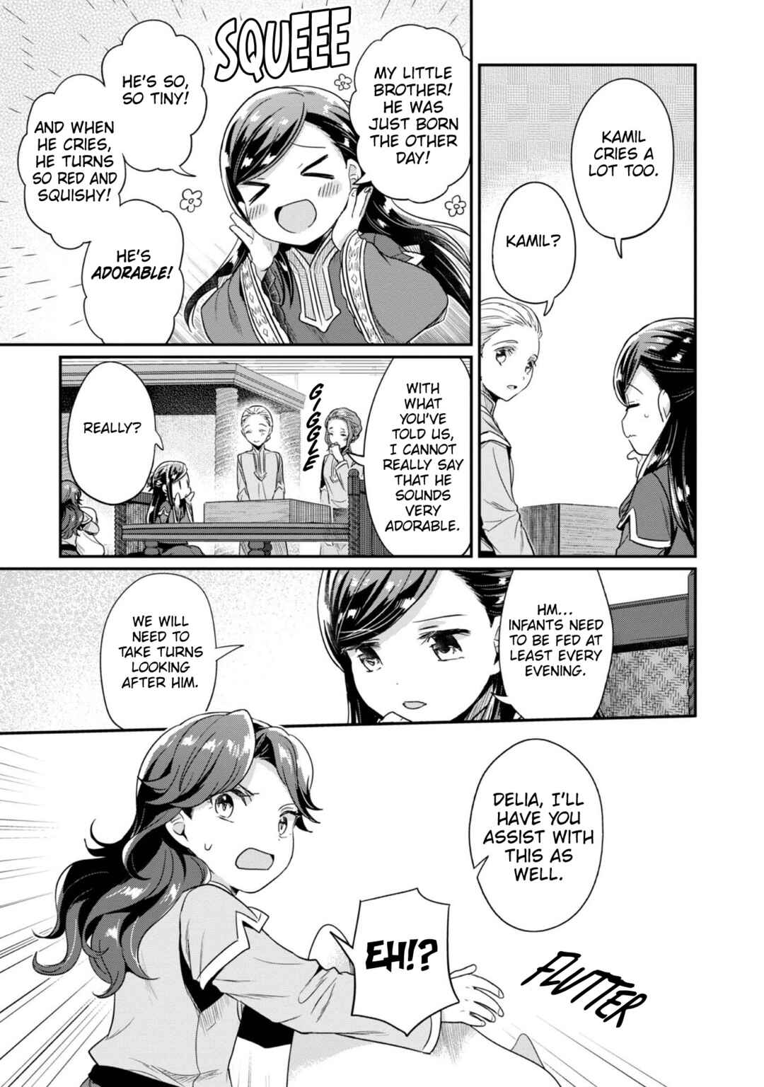 Page 12 Chapter 52 Honzuki no Gekokujou: Shisho ni Naru Tame ni wa Shudan o Erandeiraremasen—Dai 2-bu: Hon no Tamenara Miko ni Naru!