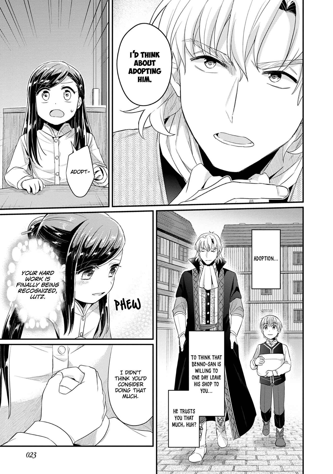 Page 25 Chapter 16 Honzuki no Gekokujou: Shisho ni Naru Tame ni wa Shudan o Erandeiraremasen—Dai 2-bu: Hon no Tamenara Miko ni Naru!