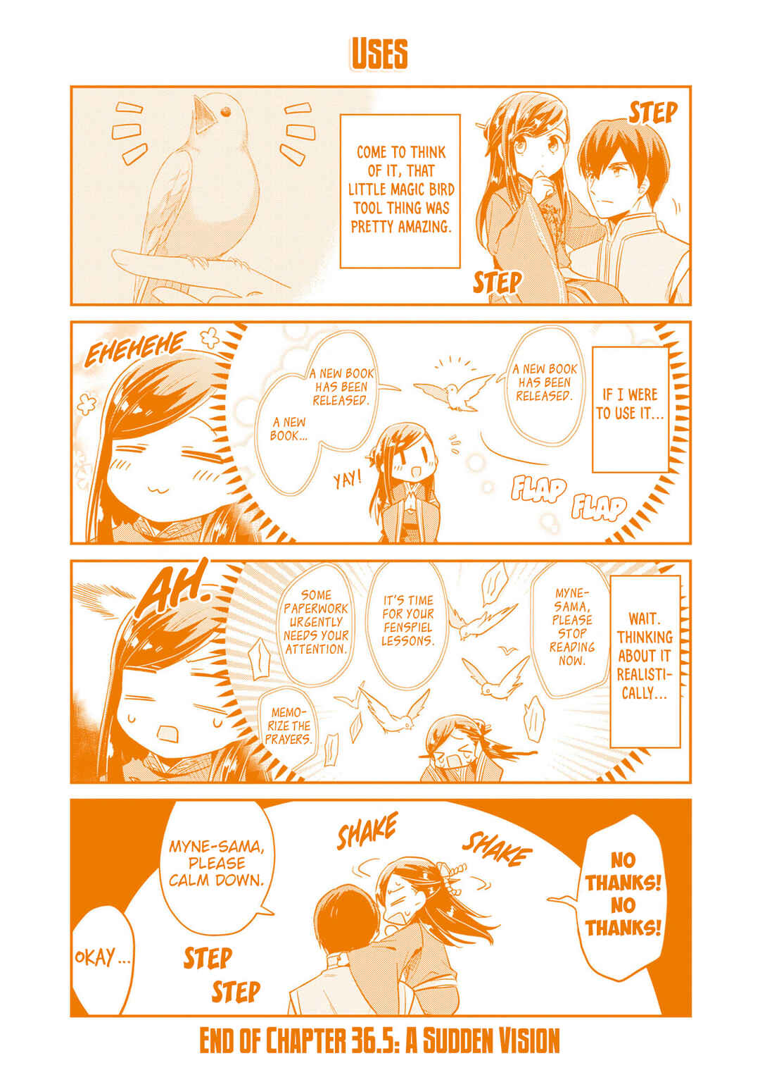 Page 9 Chapter 36.5 Honzuki no Gekokujou: Shisho ni Naru Tame ni wa Shudan o Erandeiraremasen—Dai 2-bu: Hon no Tamenara Miko ni Naru!