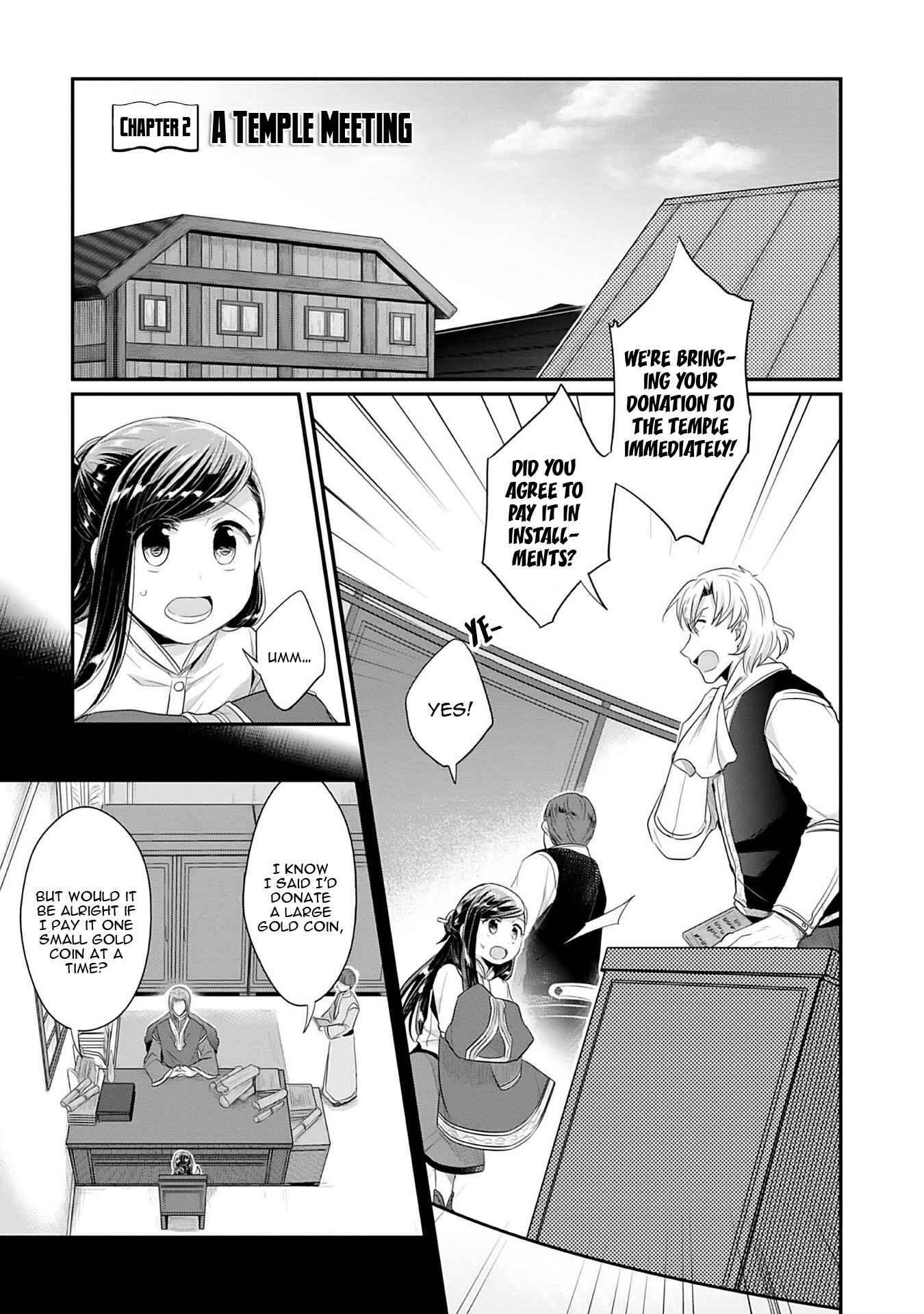 Page 2 Chapter 2 Honzuki no Gekokujou: Shisho ni Naru Tame ni wa Shudan o Erandeiraremasen—Dai 2-bu: Hon no Tamenara Miko ni Naru!