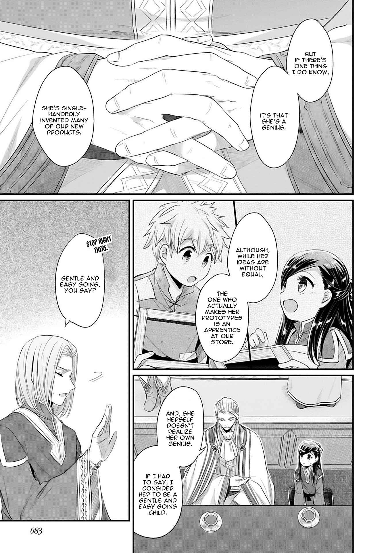 Page 34 Chapter 2 Honzuki no Gekokujou: Shisho ni Naru Tame ni wa Shudan o Erandeiraremasen—Dai 2-bu: Hon no Tamenara Miko ni Naru!