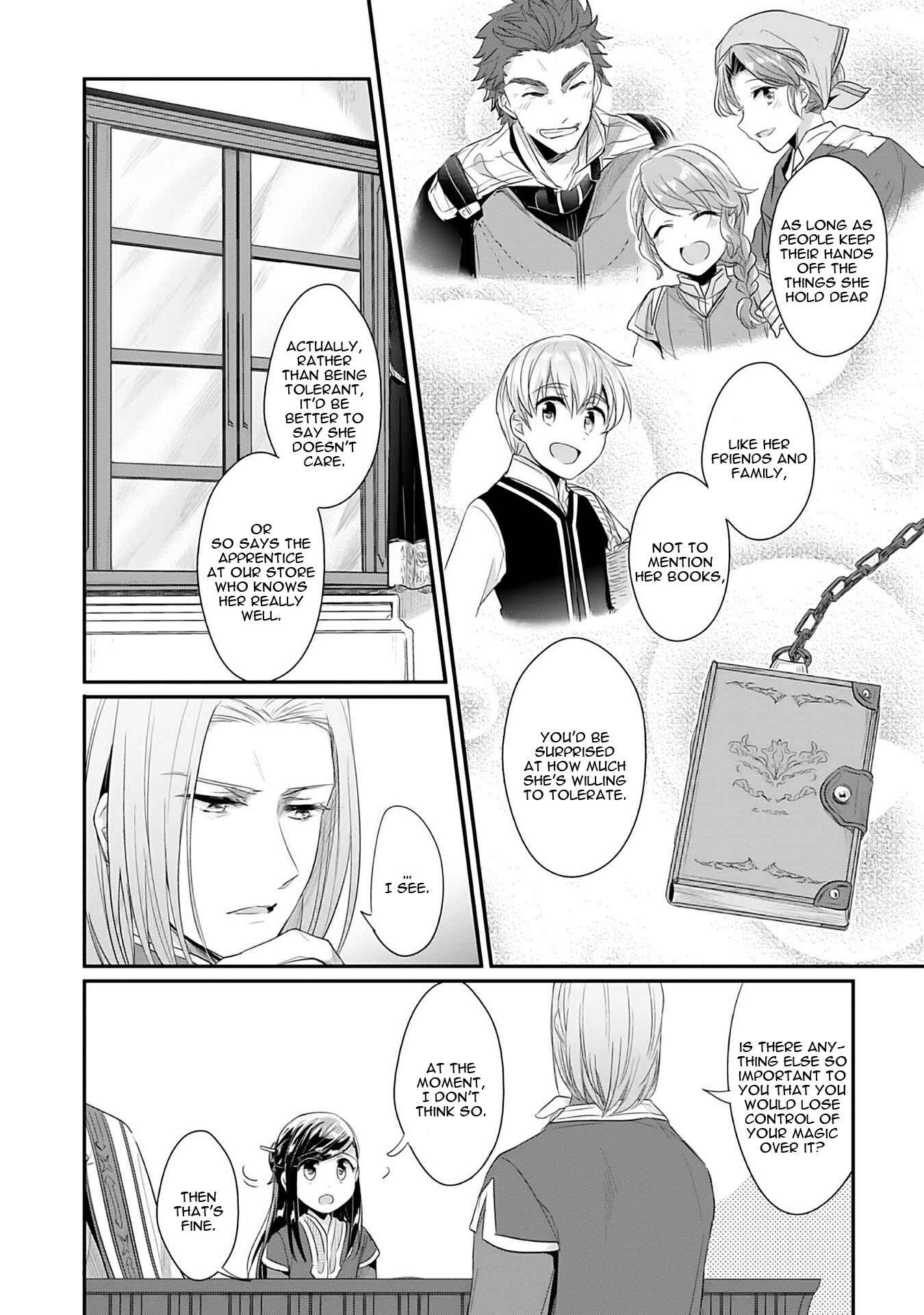 Page 35 Chapter 2 Honzuki no Gekokujou: Shisho ni Naru Tame ni wa Shudan o Erandeiraremasen—Dai 2-bu: Hon no Tamenara Miko ni Naru!
