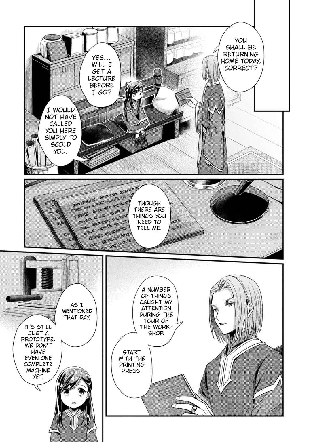 Page 18 Chapter 50 Honzuki no Gekokujou: Shisho ni Naru Tame ni wa Shudan o Erandeiraremasen—Dai 2-bu: Hon no Tamenara Miko ni Naru!