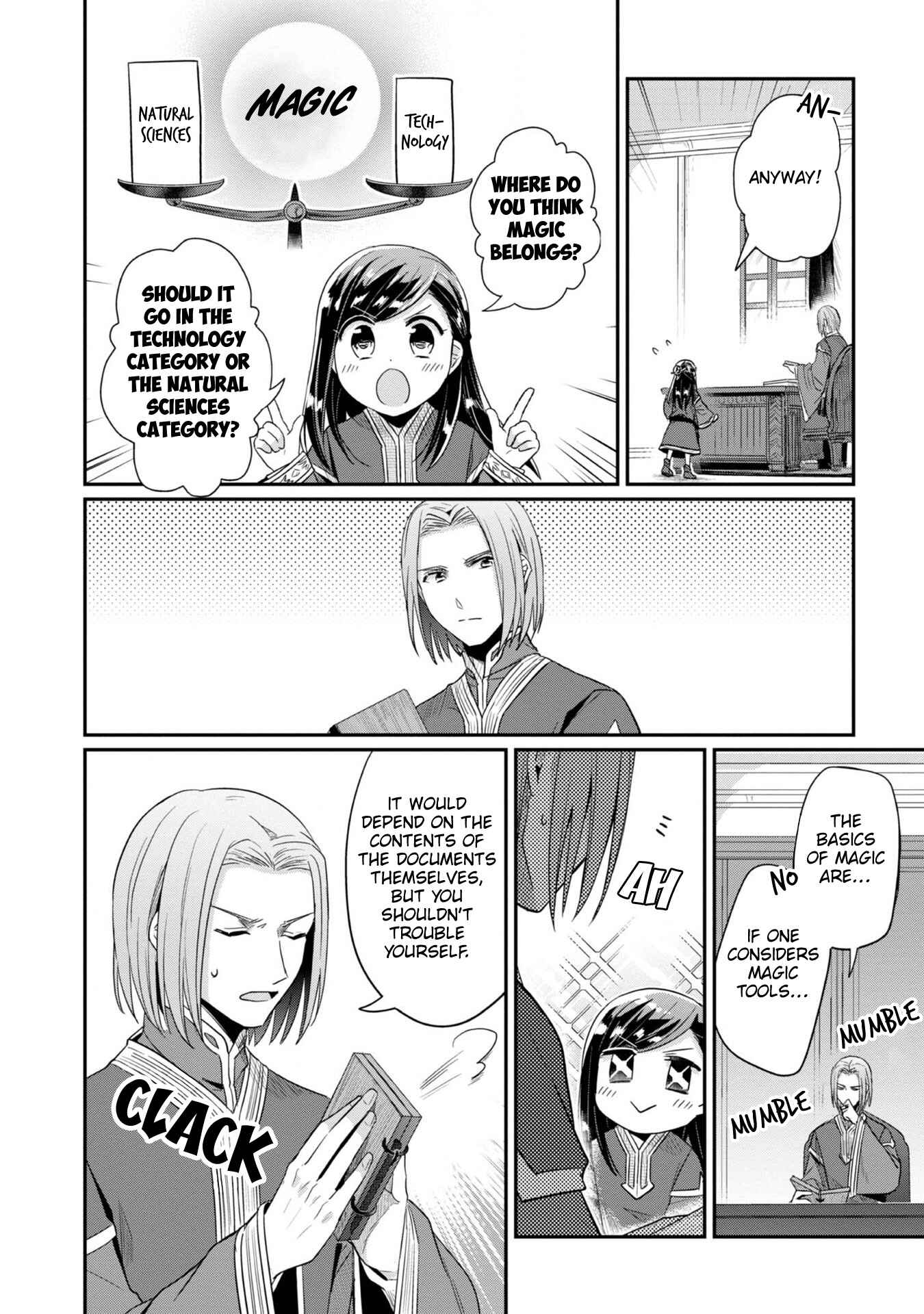 Page 22 Chapter 30 Honzuki no Gekokujou: Shisho ni Naru Tame ni wa Shudan o Erandeiraremasen—Dai 2-bu: Hon no Tamenara Miko ni Naru!