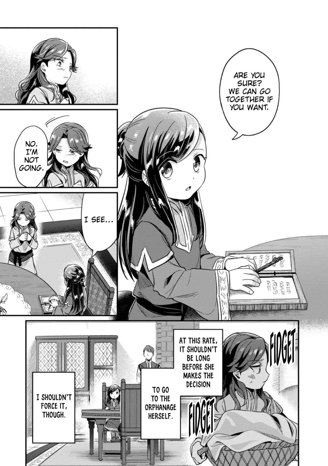 Page 10 Chapter 53 Honzuki no Gekokujou: Shisho ni Naru Tame ni wa Shudan o Erandeiraremasen—Dai 2-bu: Hon no Tamenara Miko ni Naru!