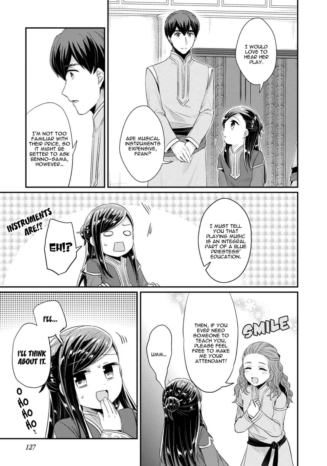 Page 22 Chapter 14 Honzuki no Gekokujou: Shisho ni Naru Tame ni wa Shudan o Erandeiraremasen—Dai 2-bu: Hon no Tamenara Miko ni Naru!