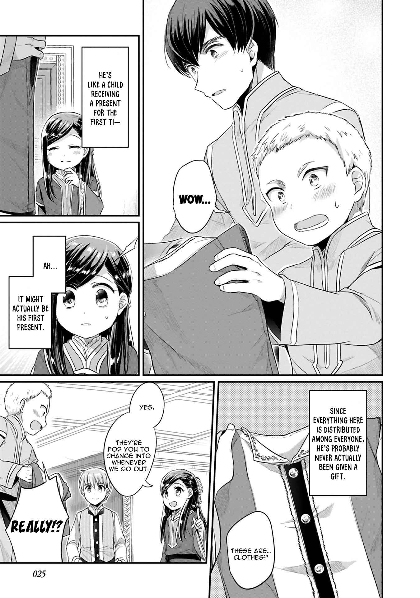 Page 27 Chapter 5 Honzuki no Gekokujou: Shisho ni Naru Tame ni wa Shudan o Erandeiraremasen—Dai 2-bu: Hon no Tamenara Miko ni Naru!